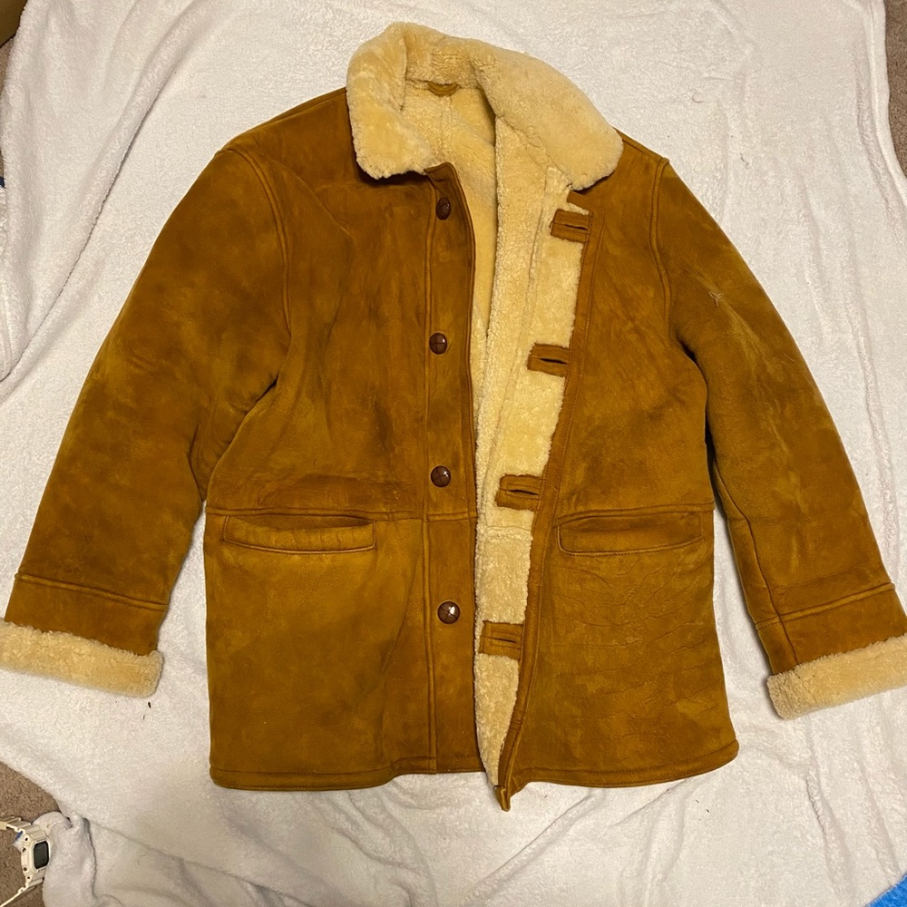 Bighorn Sheepskin Co genuine sheepskin coat.